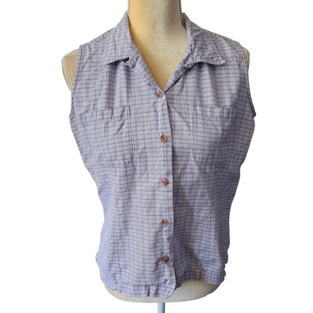 Columbia Purple Sleeveless Button Down Size Medium